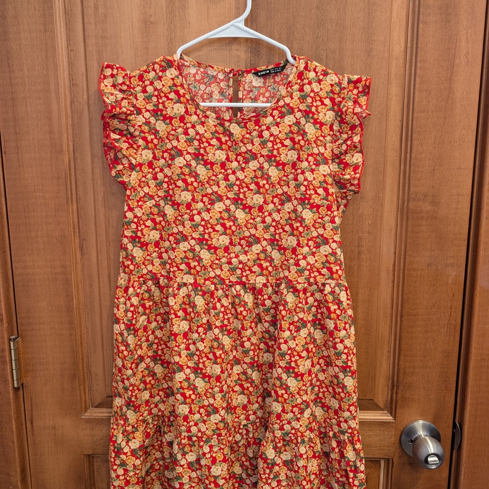 Floral Red/Yellow Dress